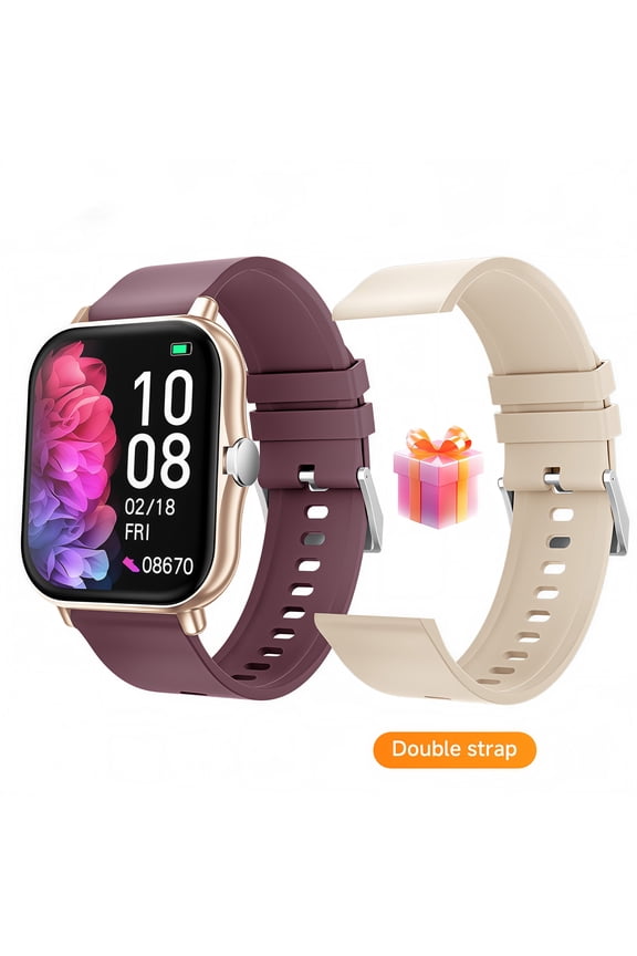 Smart Watch with Bluetooth 5.4 Call Answer& Music,1.83" Full-Touch Color Screen,100+ Sports Modes,Fitness Tracker,Smart Notifications,Long Battery Life Watch for Android&Iphone,Red