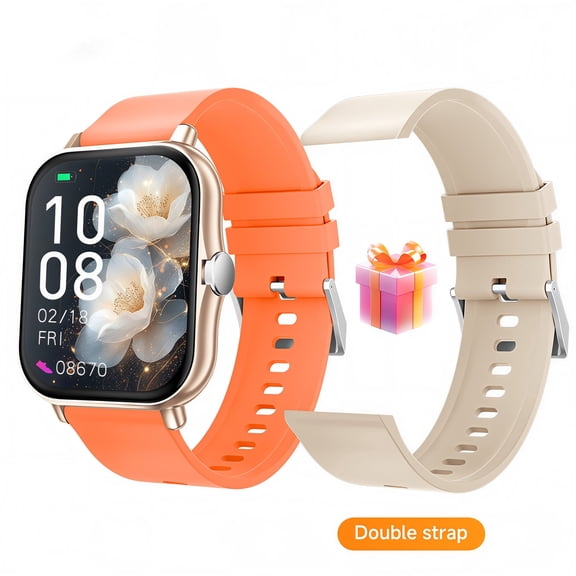 FITORA Smart Watch with Bluetooth 5.4 Call Answer,1.83" Full-Touch Color Screen,100+ Sports Modes,Fitness Tracker,Smart Notifications,Long Battery Life Watch for Android&Iphone,Orange