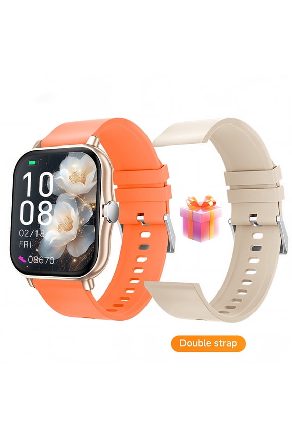 Smart Watch with Bluetooth 5.4 Call Answer,1.83" Full-Touch Color Screen,100+ Sports Modes,Fitness Tracker,Smart Notifications,Long Battery Life Watch for Android&Iphone,Orange