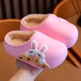 thumbnail image 1 of FITORON Kids Fleece Lined Cartoon Bunny Clog Slippers - Pink Indoor House Shoes for Girls,Size 3.5-4.5 Years, 1 of 6