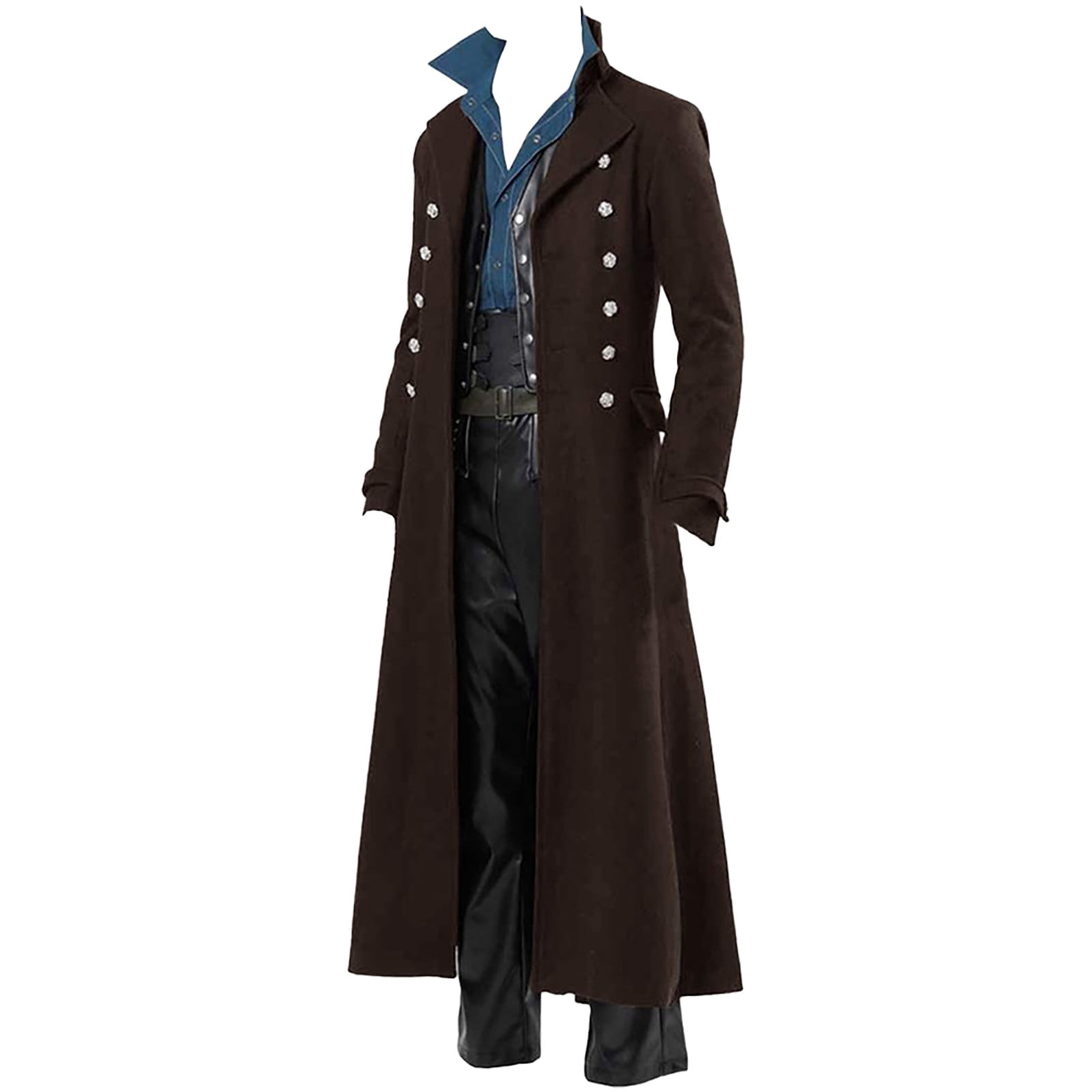 Zunfeo Trench Coat Men Steampunk Vintage Dress Jacket Zunfeo Trench Coat Men Steampunk Vintage Dress Jacket