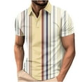 thumbnail image 1 of FITORON Mens Breathable Polo Shirt, Button Casual Summer Short Sleeve Collared Solid Men's Shirt White, 1 of 4