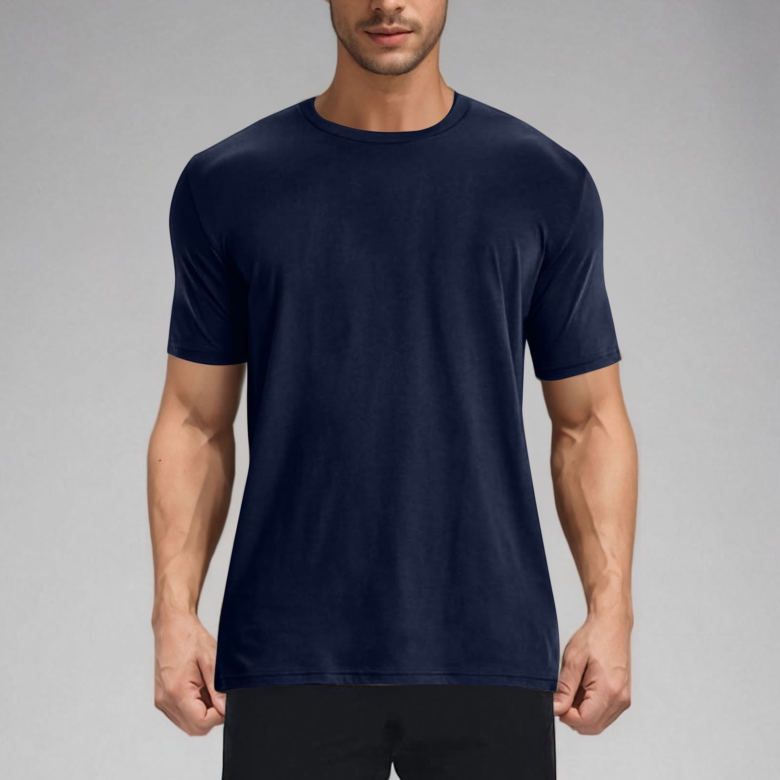 Men Letter Land Of The Free Print Graphic T Shirt Crew Neck Short