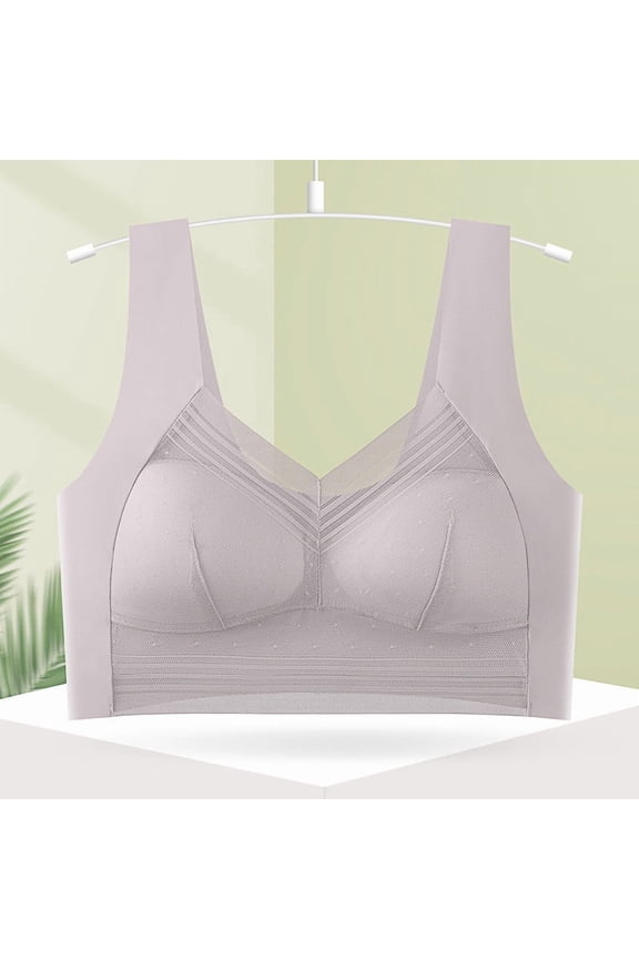 Plus Size High Impact Sports Bra for Women Wirefree, Seamless Maximum Support Workout Bra, Racerback for Large Bust Running Gym Yoga, Khaki,Size L