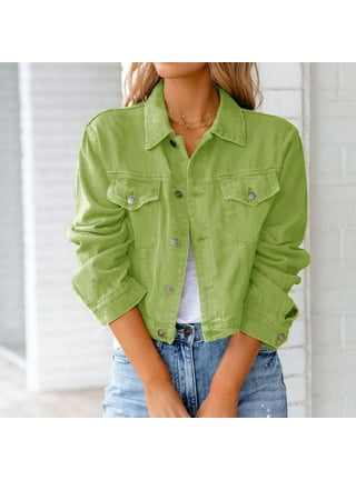 denim jacket green