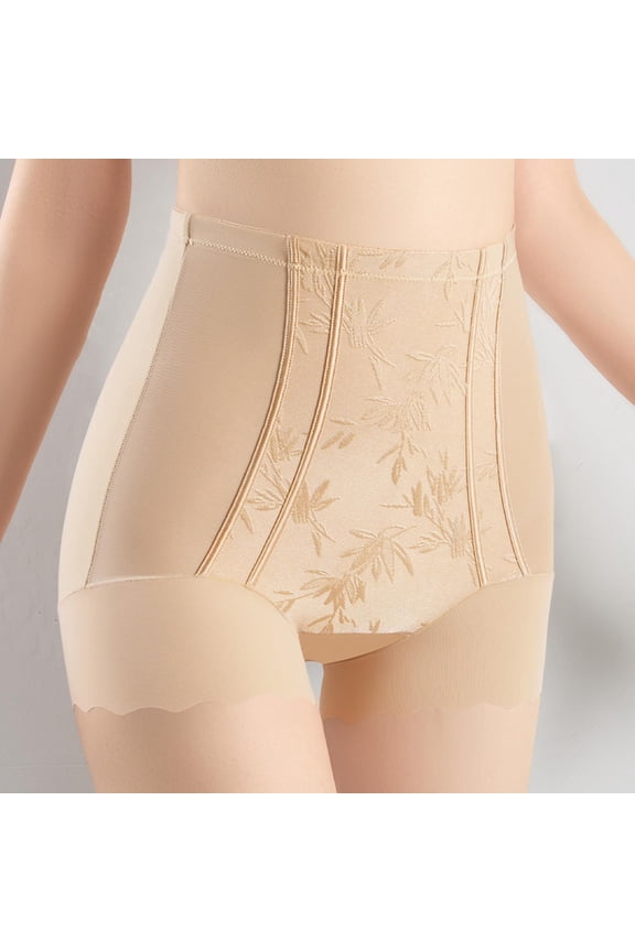 Womens High Waisted Tummy Control Shaping Briefs Butt Lifting Shapewear No Show Seamless Panties Khaki,Size 2XL