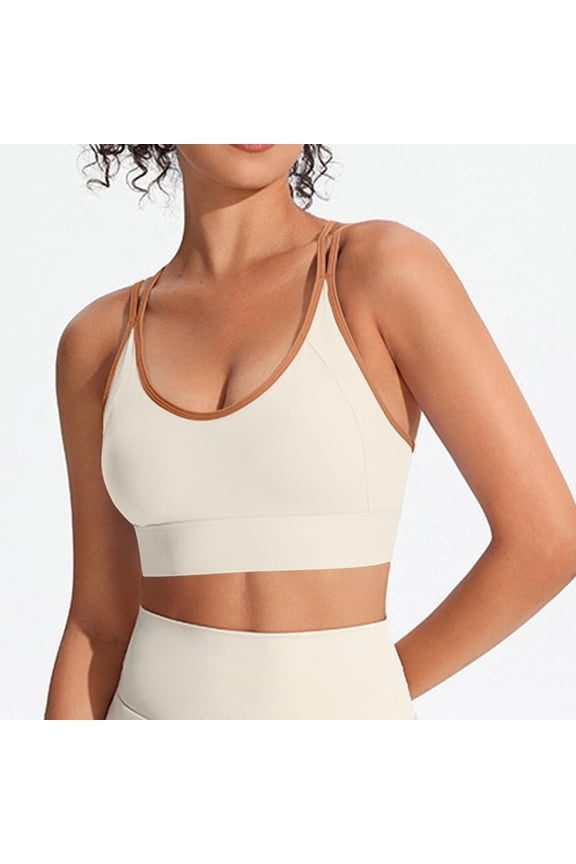 Womens Lightweight Sports Bra - Seamless Medium Support Wirefree for Workout Yoga Racerback Breathable Athletic Top White,Size XL