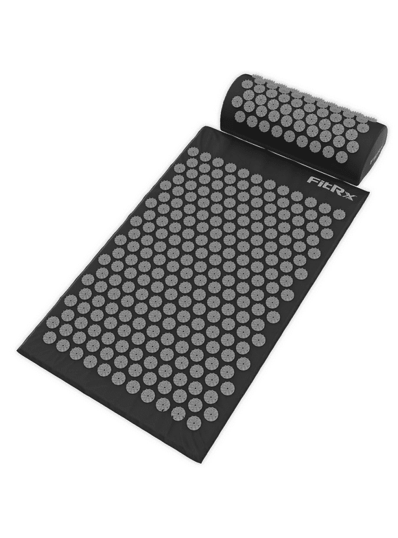 FitRx AcuPoint Acupressure Mat, Acupuncture Mat and Pillow Set for Back and Neck Pain Relief, New