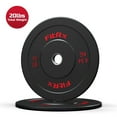 thumbnail interactive-video image 1 of FitRx 10lb Bumper Plates – Olympic Weight Plates for Home Gym, Pair, 1 of 7