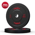 thumbnail interactive-video image 1 of FitRx 35lb Bumper Plates – Olympic Weight Plates for Home Gym, Pair, 1 of 8