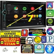 FITS 08-12 TITAN APPLE CARPLAY NAVIGATION works with IPHONE AM/FM USB/BLUETOOTH CAR RADIO STEREO PKG. INCL. VEHICLE HARDWARE DASH KIT, WIRE HARNESS, AND ANTENNA ADAPTER WHEN REQIRED.