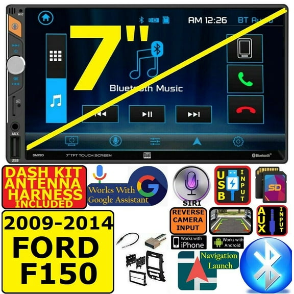 FITS 09-14 FORD F150 7" TOUCHSCREEN AM/FM USB BLUETOOTH CAR RADIO STEREO