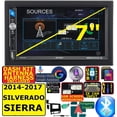 thumbnail image 1 of FITS 14- 17 SIERRA SILVERADO AM/FM USB/BLUETOOTH TOUCHSCREEN CAR RADIO STEREO PKG.  INCLUDES VEHICLE SPECIFIC INSTALLATION HARDWARE INCLUDING DASH KIT, WIRE HARNESS, AND ANTENNA ADAPTER WHEN RE, 1 of 8