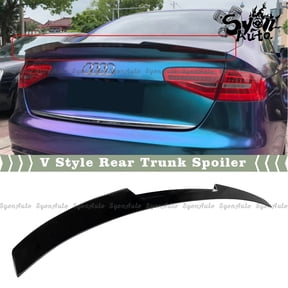 FITS 2009-2012 AUDI A4 B8 SEDAN GLOSSY BLACK V STYLE REAR TRUNK SPOILER WING LID