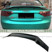 FITS 2009-2017 AUDI B8 A5 & S5 GLOSS BLACK HIGHKICK DUCKBILL REAR TRUNK SPOILER WING