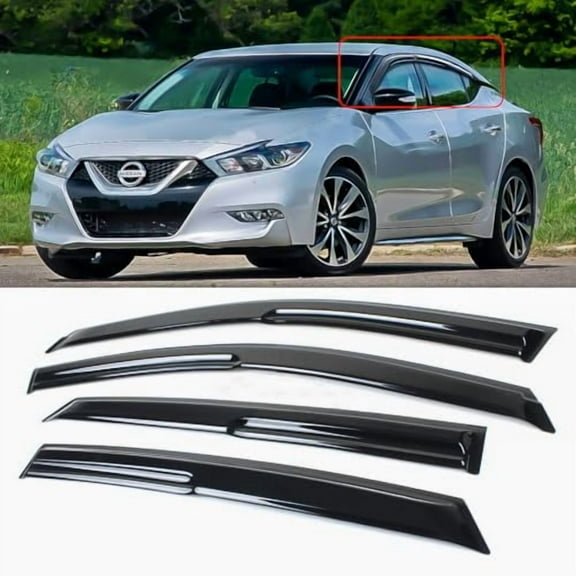 FITS 2016-2023 Nissan Maxima 3D JDM Mugen Style Window Visor RAIN Guard Deflector