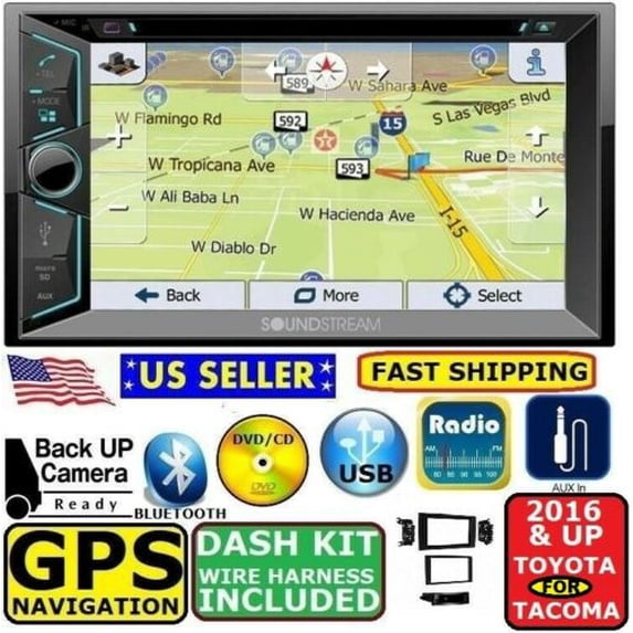 FITS 2016 & UP TOYOTA TACOMA NAVIGATION BLUETOOTH CD/DVD USB CAR RADIO STEREO