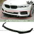 thumbnail image 1 of FITS 2017-2020 BMW G30 5 SERIES M SPORT GLOSSY BLACK SP STYLE FRONT BUMPER LIP KIT, 1 of 4