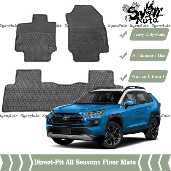 FITS 2019+ TOYOTA RAV-4 DIRECT FIT ALL SEASONS WATERPROOF HEAVY DUTY FLOOR MATS