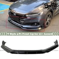 thumbnail image 1 of FITS 2021-2024 HONDA ACCORD V STYLE 4PCS GLOSSY BLACK FRONT BUMPER LIP SPLITTER KIT, 1 of 5