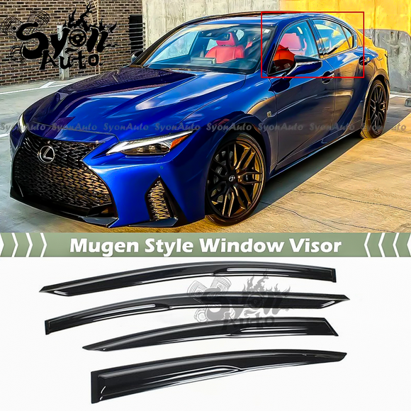 FITS 2021-2024 Lexus IS300 IS350 IS500 JDM Mugen Style Window Visor Rain Guard Deflector Vent