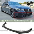 thumbnail image 1 of FITS 2021+ BMW G30 5 SERIES M SPORT GLOSS BLACK PERFORMANCE FRONT BUMPER LIP KIT, 1 of 4