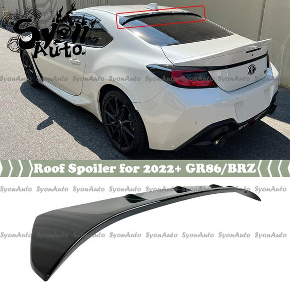 FITS 2022+ TOYOTA GR 86 & SUBARU BRZ GLOSSY BLACK ROOF SPOILER WING VISOR LID
