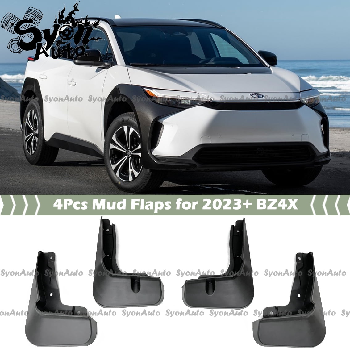 FITS 2023-2025 TOYOTA BZ4X DIRECT FIT OE STYLE MUD FLAPS SPLASH GUARDS SET OF 4