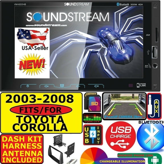 FITS/FOR KIA HYUNDAI TOUCHSCREEN USB SD AUX BLUETOOTH CAR RADIO STEREO PACKAGE