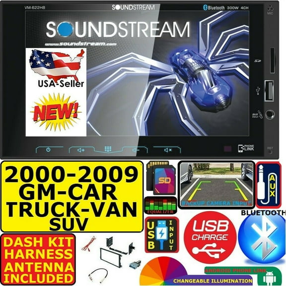 FITS GM CAR-TRUCK-VAN-SUV BLUETOOTH TOUCHSCREEN USB SD CAR STEREO RADIO PACKAGE