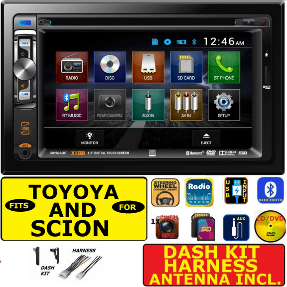 FITS SELECTED 2000 & UP TOYOTA & SCION CD/DVD BLUETOOTH USB SD CAR RADIO STEREO