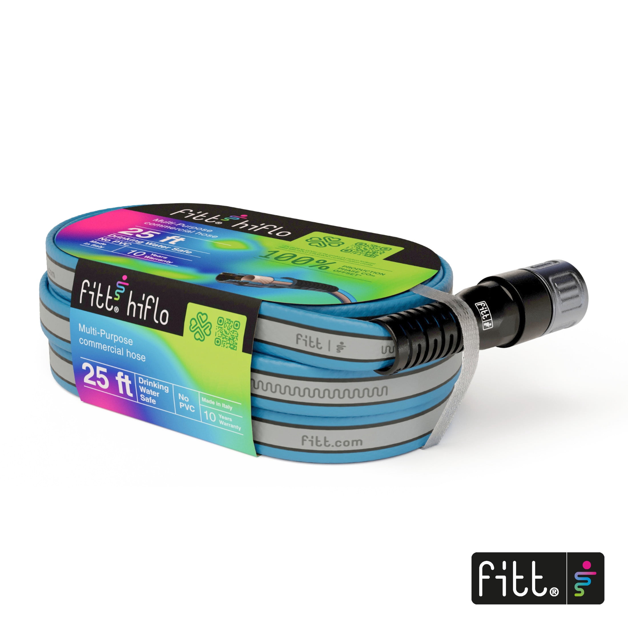 FITT HiFlo 1/2" x 25' Medium Duty Garden Hose