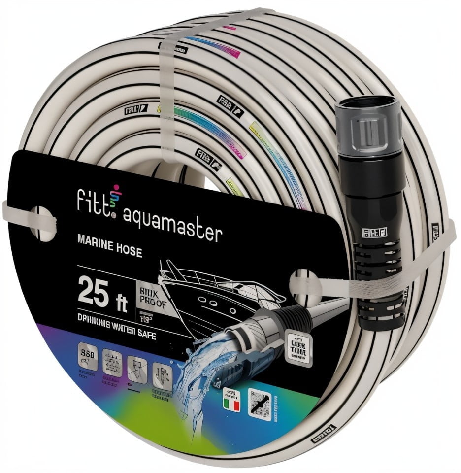 FITT Aquamaster 1/2" x 25ft Marine and RV Garden Hose