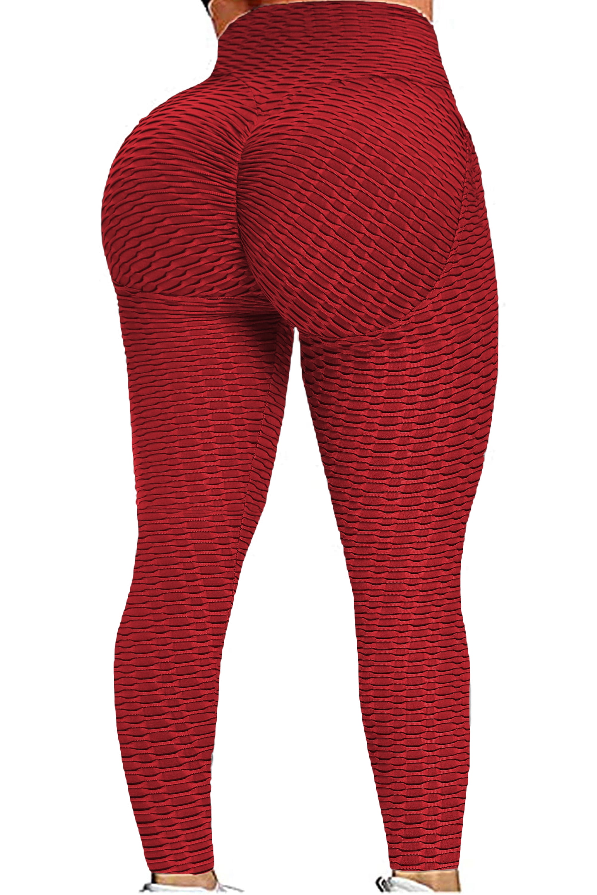 SEASUM Sports Leggings Honeycomb Ruched Women Yoga Pants