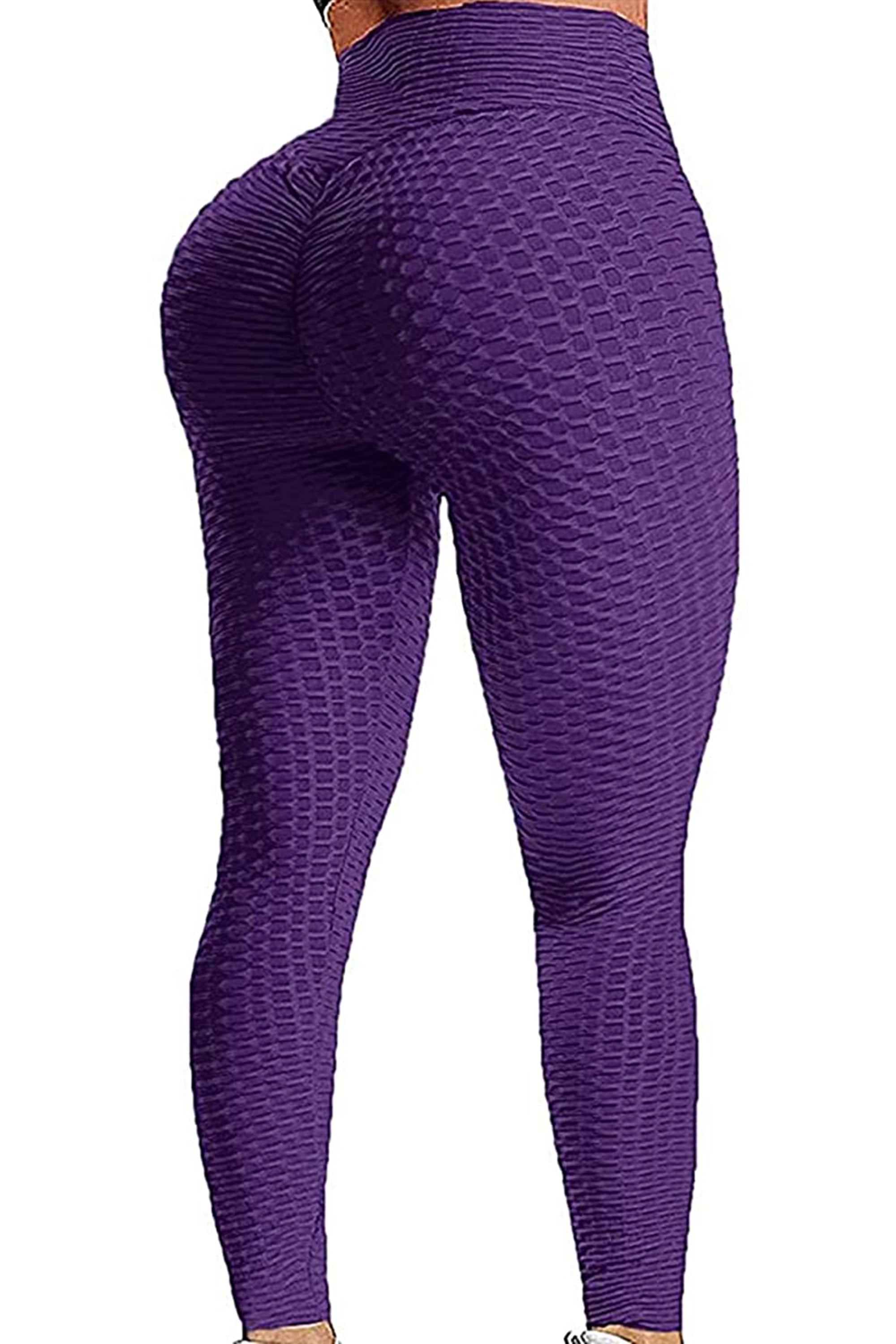FITTOO Women Booty Yoga Pants High Waisted Ruched Butt Lift Textured