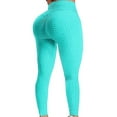 thumbnail image 1 of FITTOO Women Booty Yoga Pants High Waisted Ruched Butt Lift Textured Tummy Control Leggings, 1 of 7
