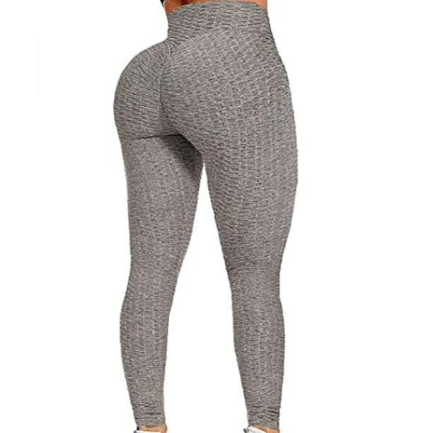 Fittoo Women Booty Yoga Pants Women High Waisted Ruched Butt Lift Textured Tummy Control Scrunch