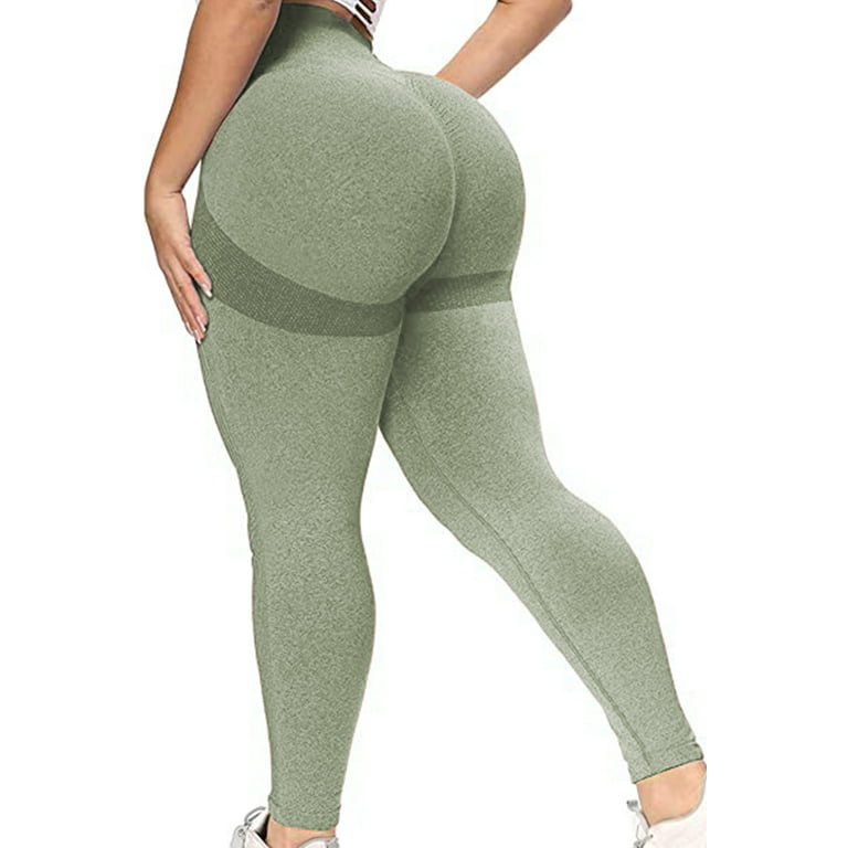 FITTOO Women Seamless Smile Contour Leggings Butt Lift Yoga Pants 