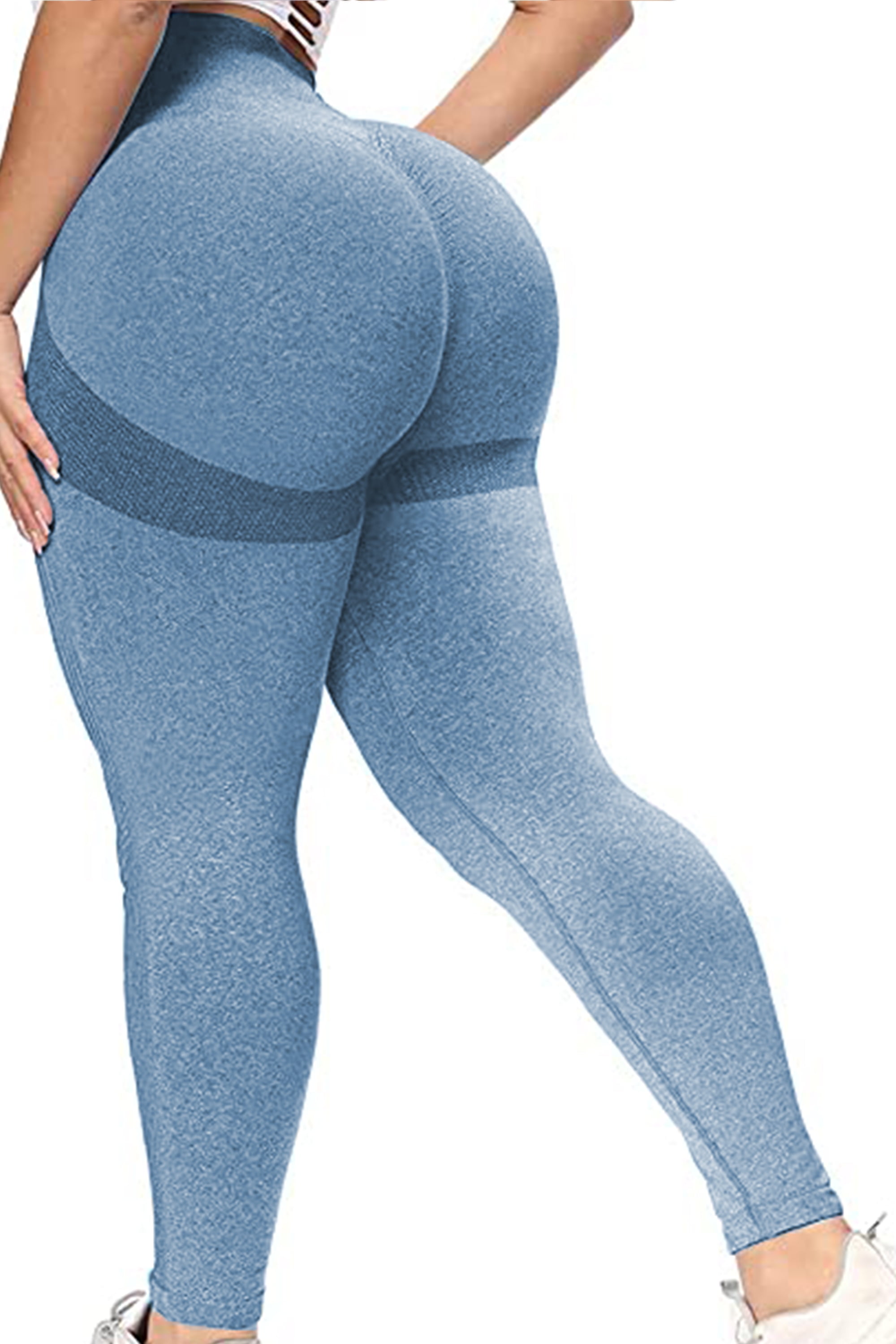 FITTOO Women Seamless Smile Contour Leggings Butt Lift Yoga Pants