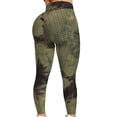 thumbnail image 1 of FITTOO Women Tie Dye Yoga Pants High Waist Ruched Butt Lift Texture Tiktok Leggings, 1 of 6