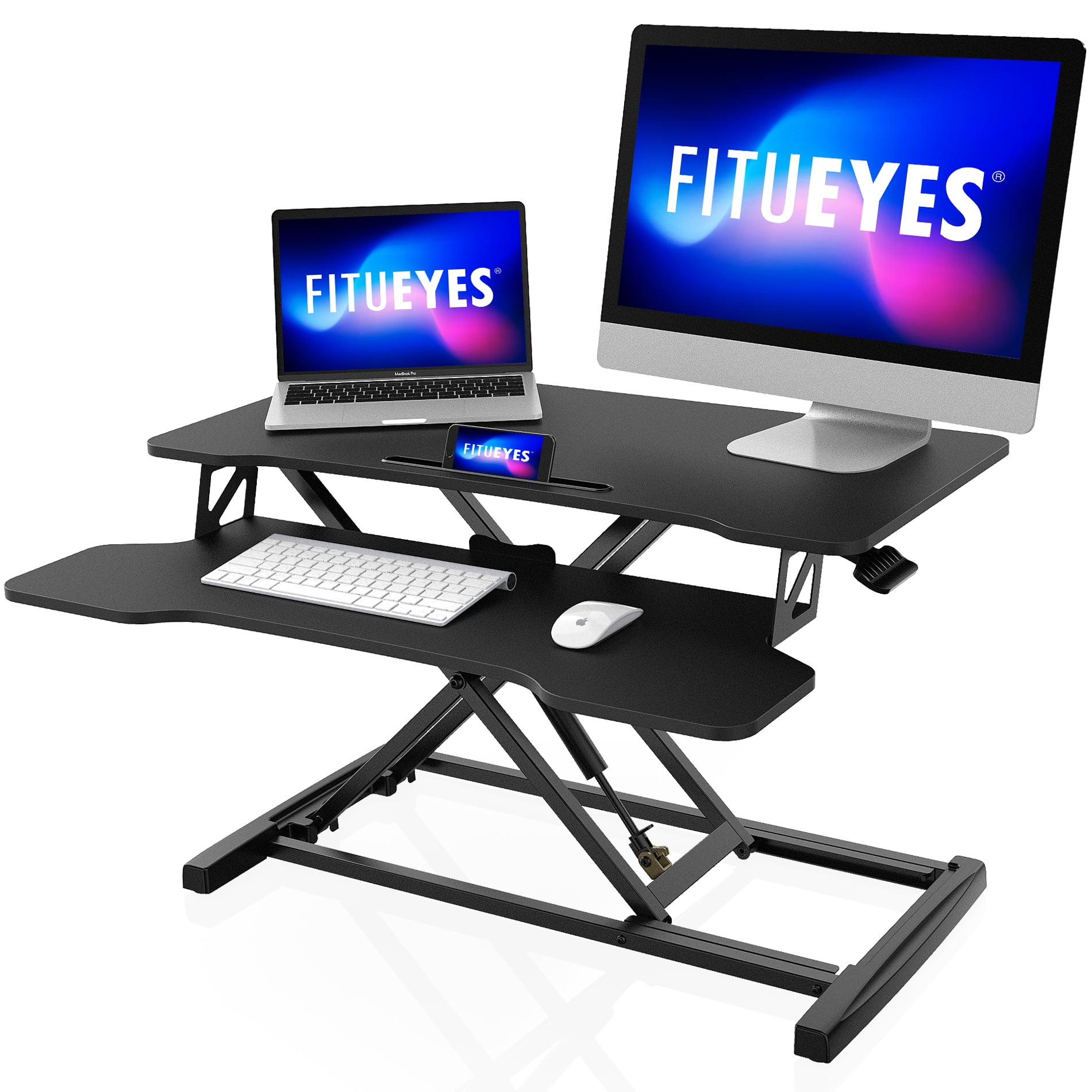 FITUEYES 32 inch Adjustable Standing Desk with Base Raising