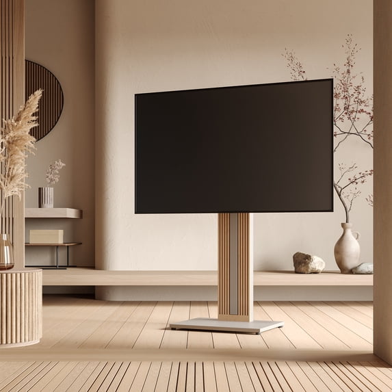 FITUEYES Design Floor TV Stand for 32 43 50 55 65 Inch TV, Modern TV Stand for Living Room, Study Room, Bedroom and Other Scenes, Zen Series.
