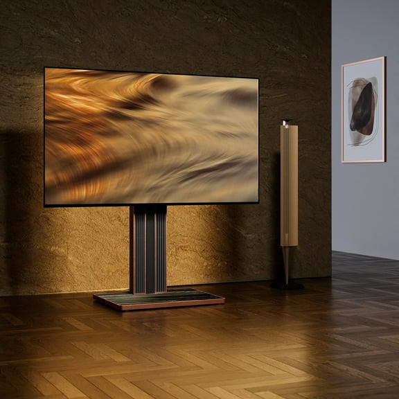 FITUEYES Design Modern TV Stand for 43 55 65 75 78 Inch TV, Floor TV Stand for Living Room, Bedroom and Other Scenes, Cantor Series