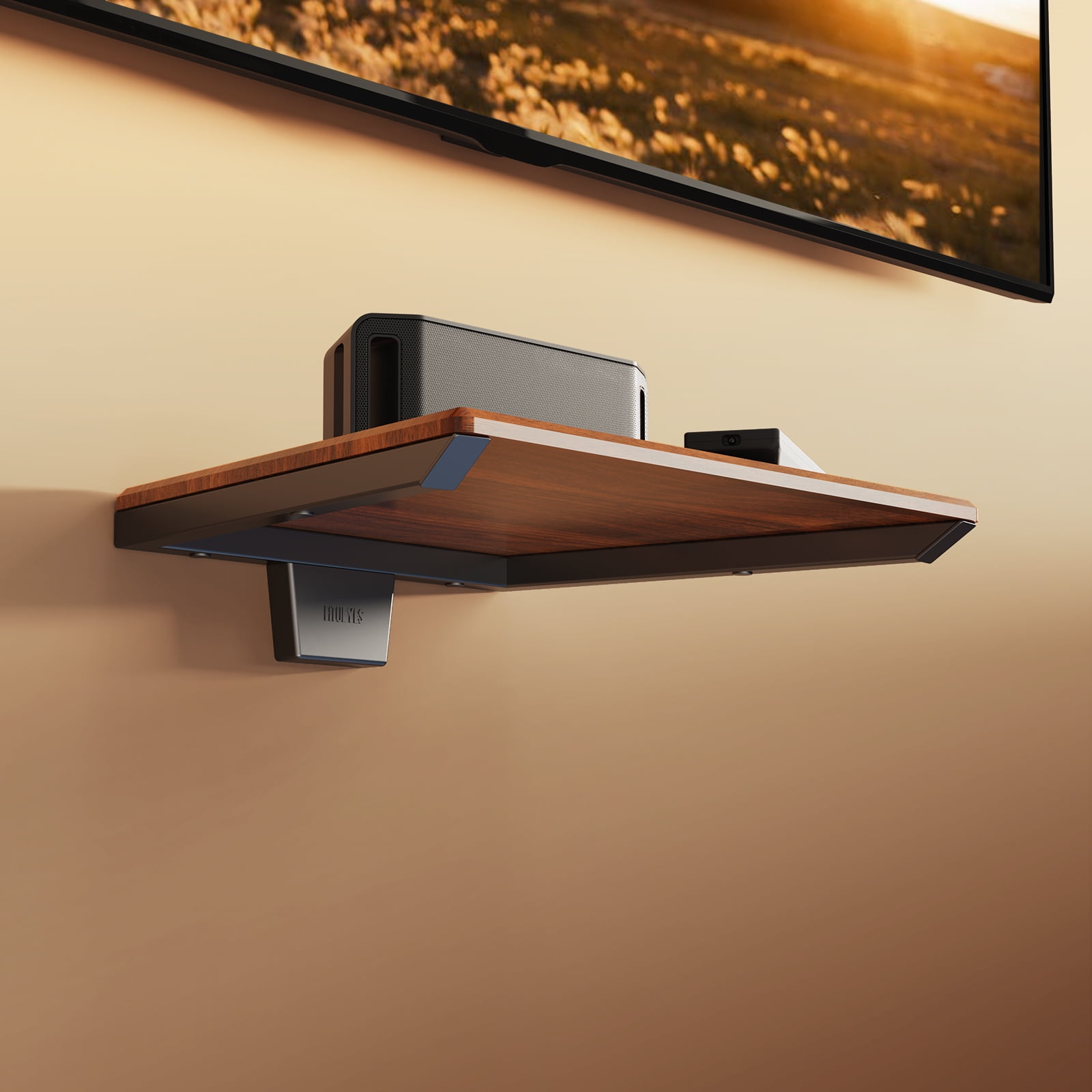 FITUEYES Design Wooden Floating shelves for DVD Players and Game