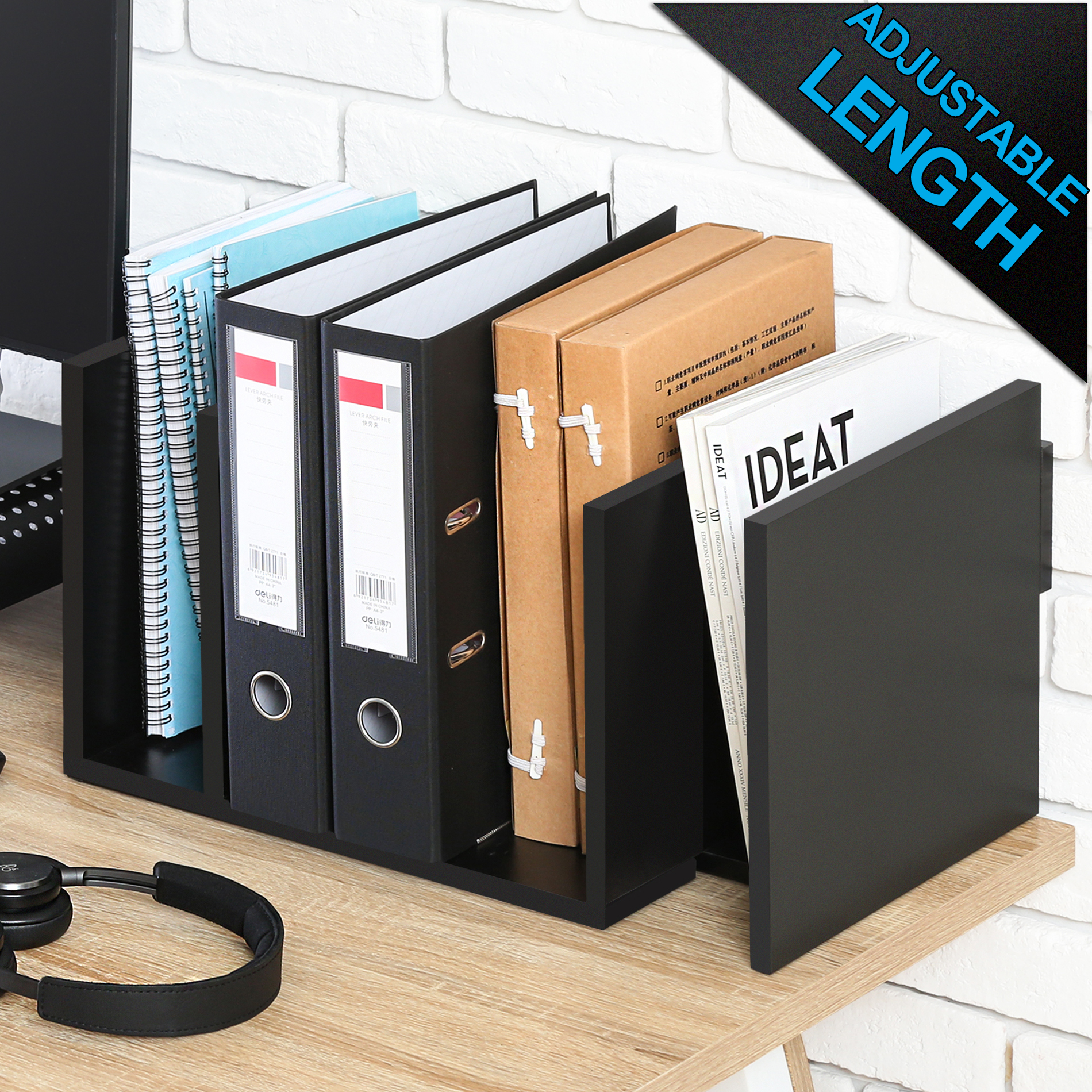 FITUEYES Extension Book Rack Desk Bookshelf Organiser for Office Home