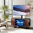 thumbnail image 1 of FITUEYES Floor Stand with Mount and Power Outlet, with LED Lights for 32-70 inch TVs, 1 of 9