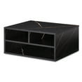 thumbnail image 1 of FITUEYES Large Printer Stands with 3 Storage Compartments, Desktop Paper Organizer Shelf for Home Office, 2-Tier Printer Riser, Stone Black, 18.5" L x 15.7" W x 8.9" H, 1 of 7