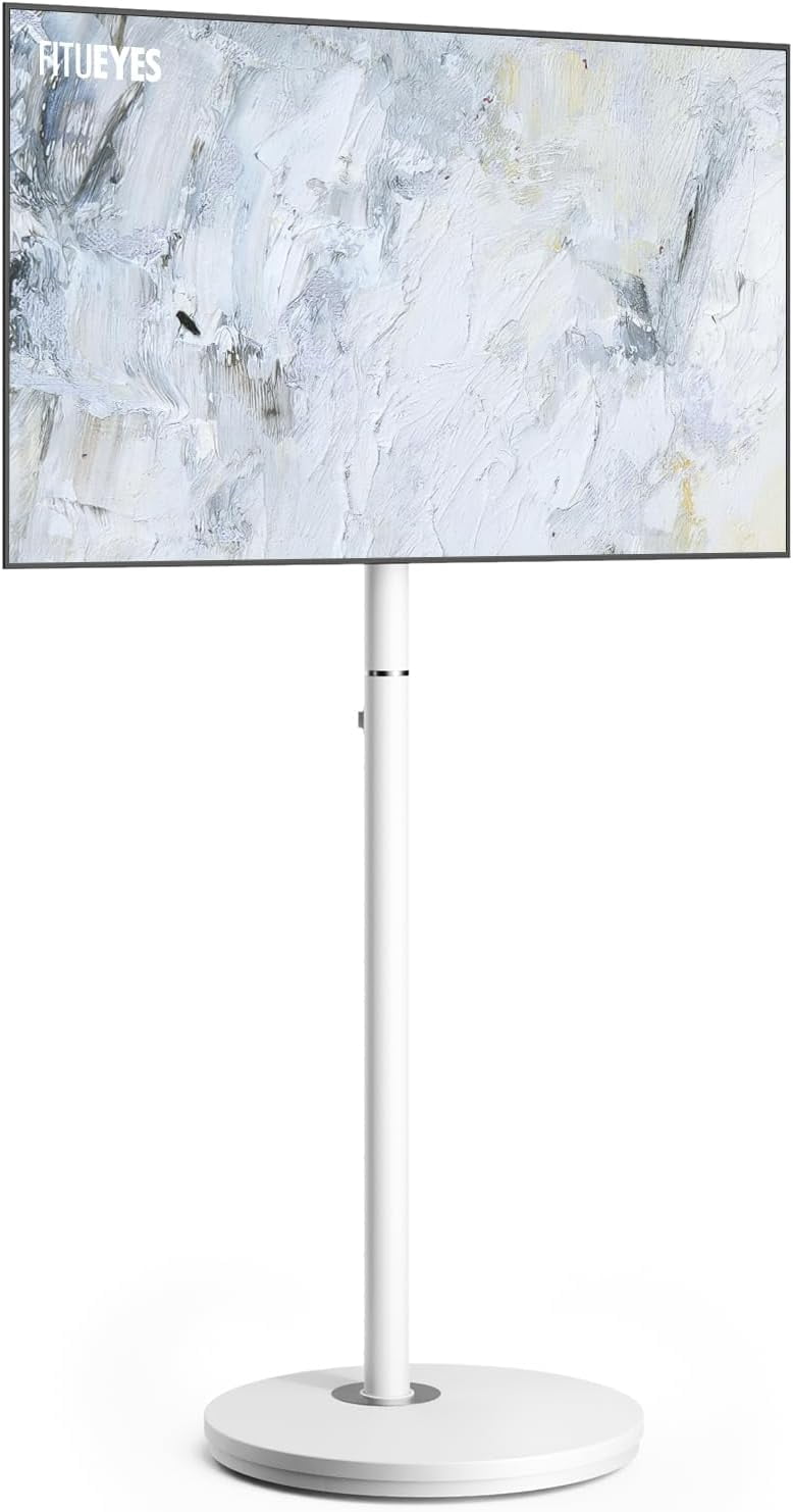 FITUEYES Master Series Rolling TV Stand for 24–48 Inch TVs, White