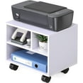 thumbnail image 1 of FITUEYES Printer Stand on Wheels Mobile Under Desk Work Cart, White, 1 of 5