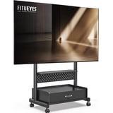Storage Rack In Asssembly Line FITUEYES Rolling TV Stand for 40–85 Inch TVs, Black, Drawers & Pegboard ...